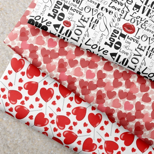 sweet sentiments valentines fabrics by the mad craft duckie studio
